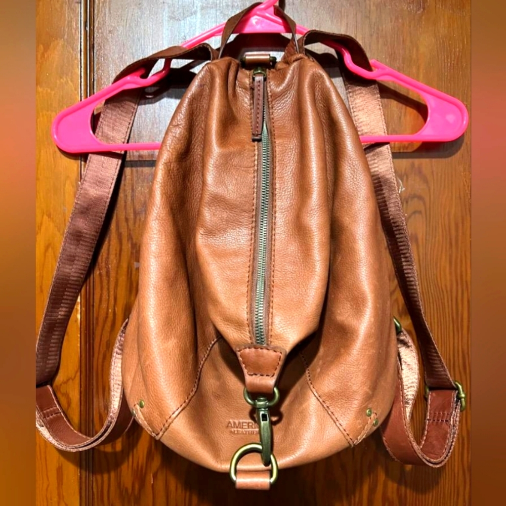 Brown American Leather Company Backpack Purse